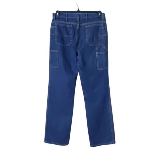 Schmidt Workwear Womens Relaxed Fit Cargo Jeans Size 8 Classic Blue Denim - Picture 4 of 9